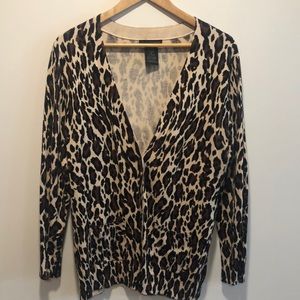 Grace Elements boyfriend animal instincts button front cardigan size medium